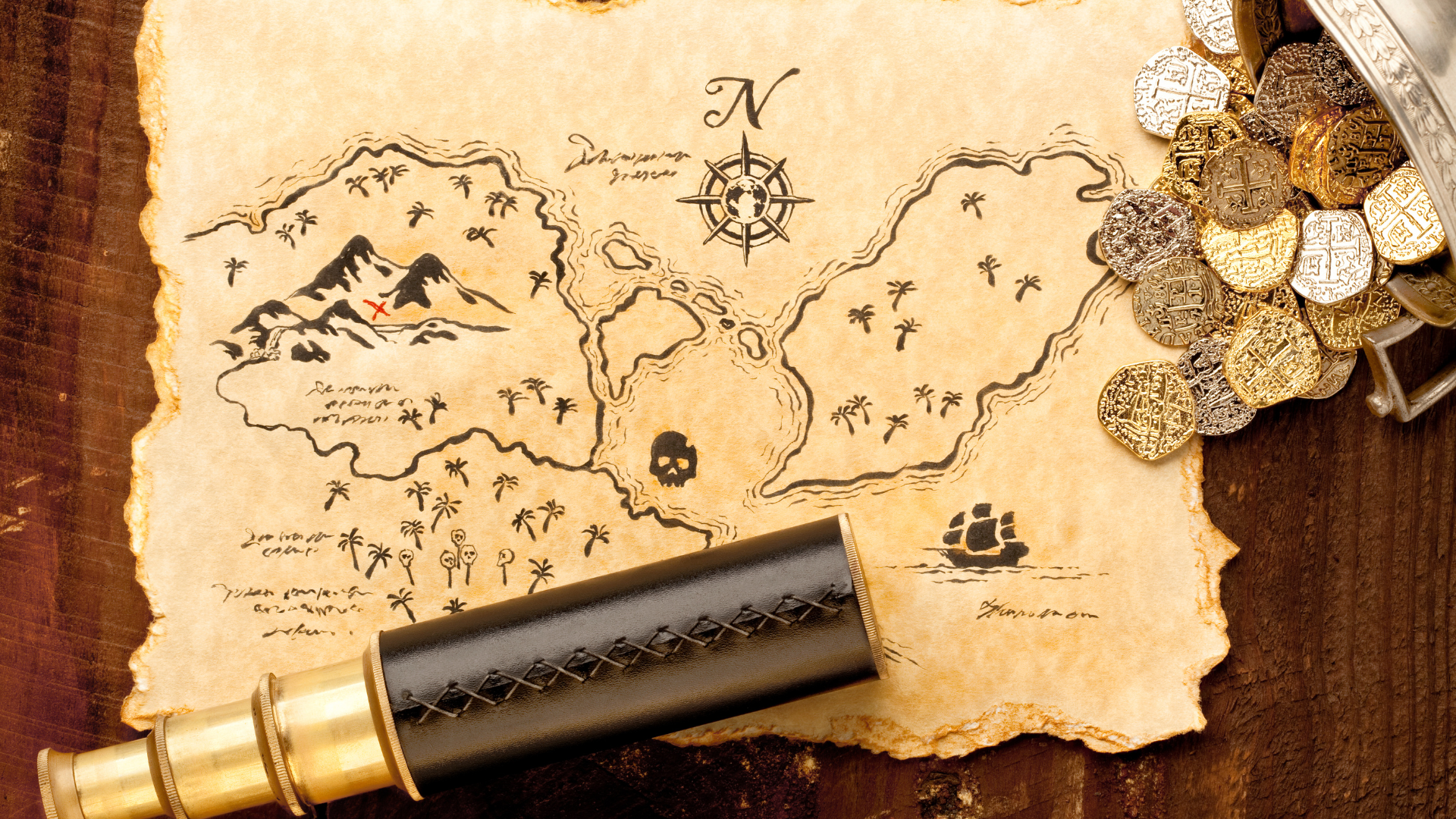 Mapa del Tesoro y Brújula